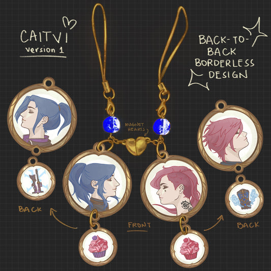 ✦ [PREORDER] Caitvi (Caitlyn x Vi) Version 1 Acrylic Phone Charm