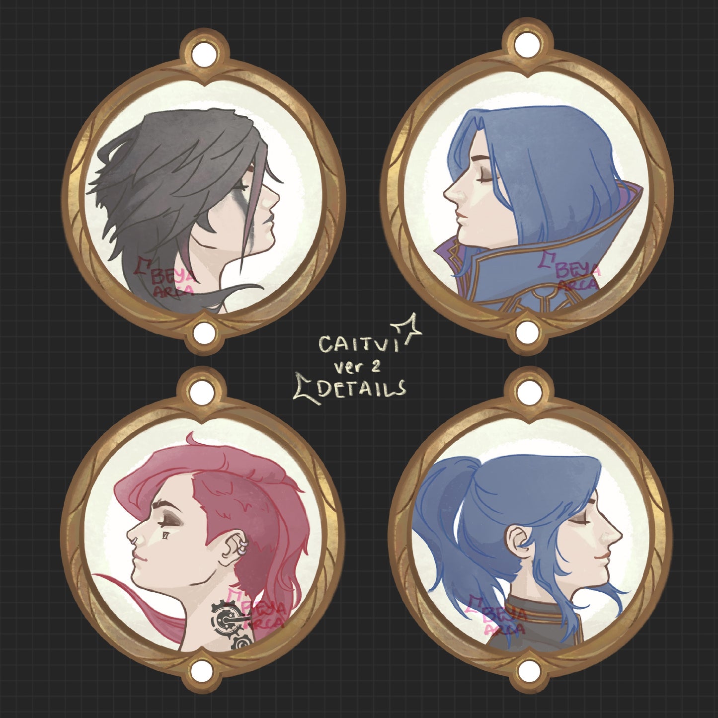 ✦ [PREORDER] Caitvi (Caitlyn x Vi) Version 2 Acrylic Phone Charm