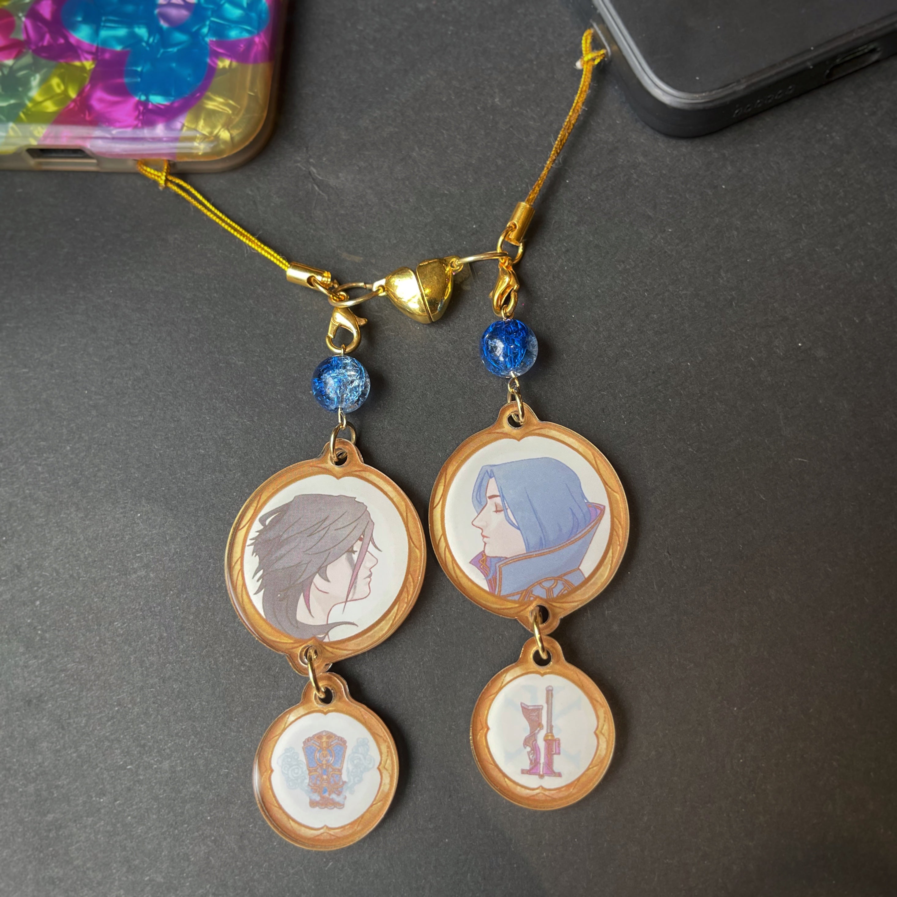 ✦ Caitvi (Caitlyn x Vi) Version 2 Acrylic Phone Charm Set