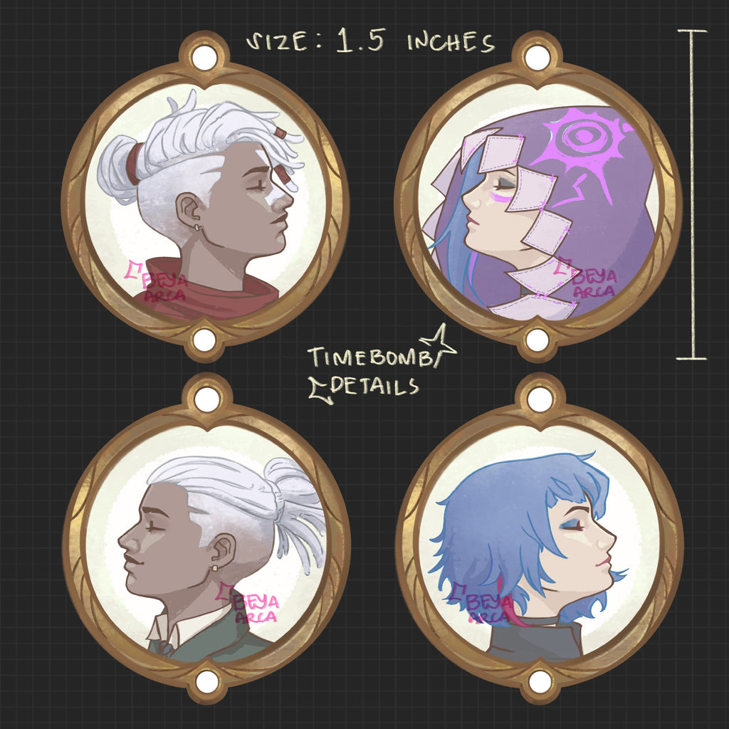 ✦ Timebomb (Jinx x Ekko) Acrylic Phone Charm Set