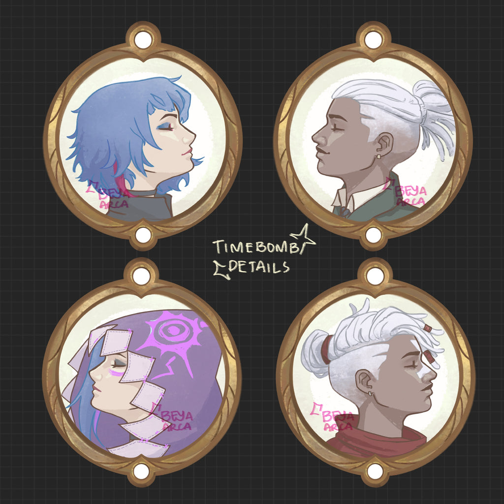 ✦ Timebomb (Jinx x Ekko) Acrylic Phone Charm Set