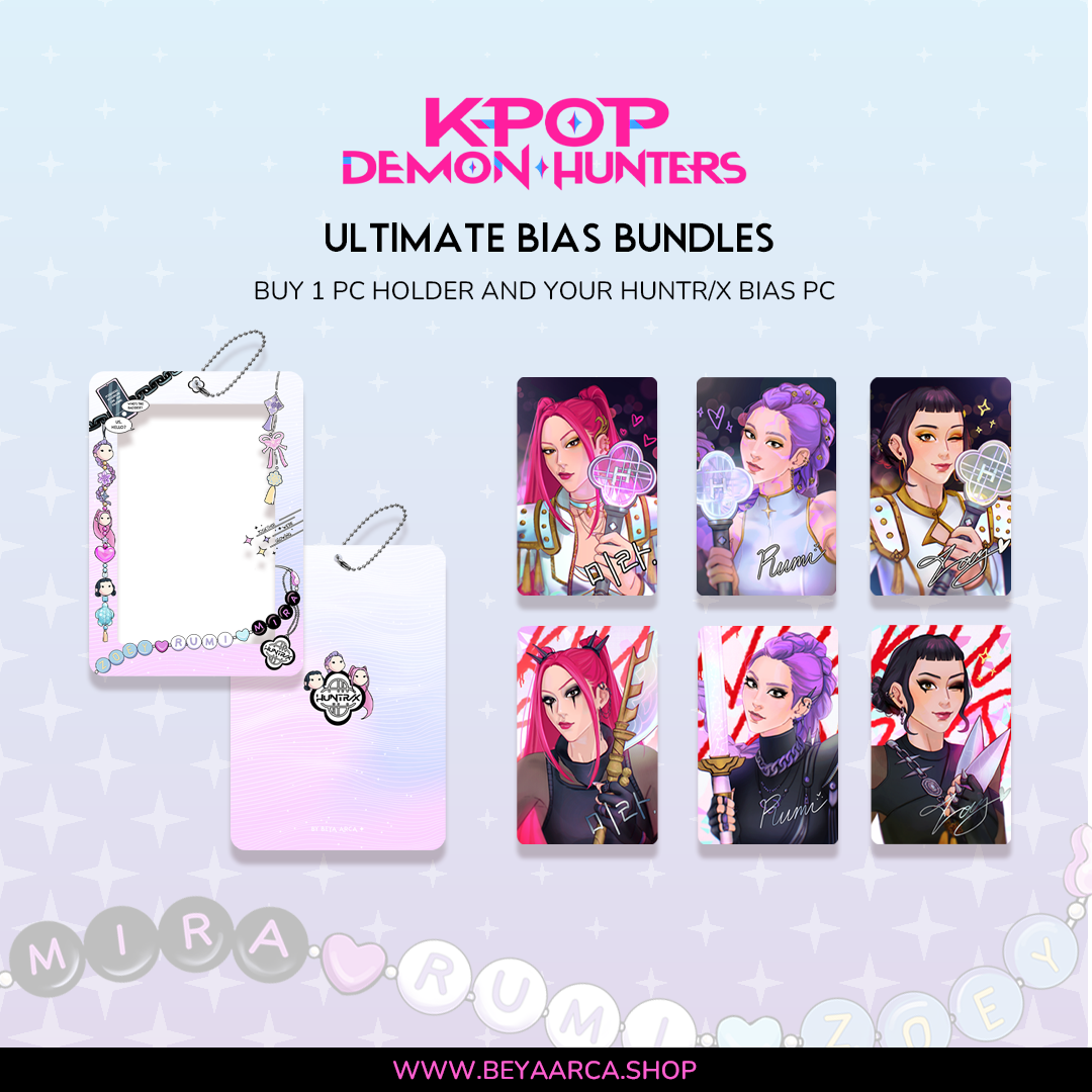 ✦ KPOP Demon Hunters Photocards and PC Holder Bundle