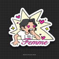 ✦ I <3 Femme Vinyl Stickers