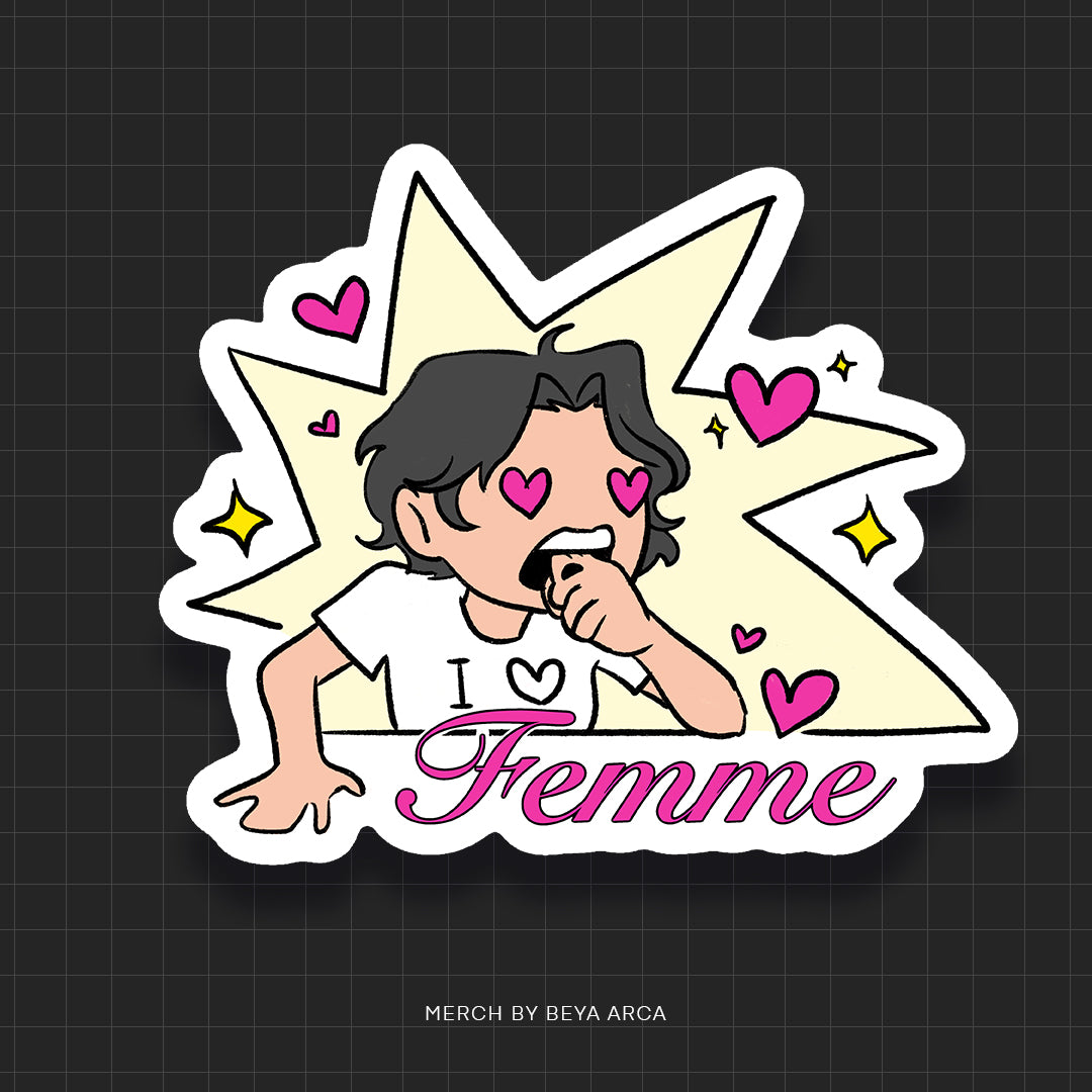 ✦ I <3 Femme Vinyl Stickers
