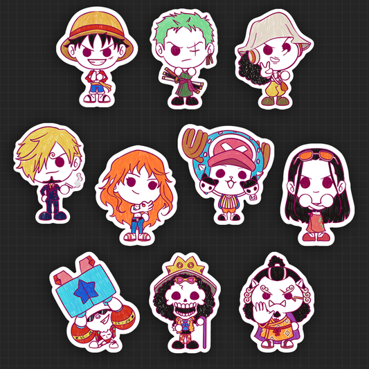✦ One Piece Crew Vinyl Stickers