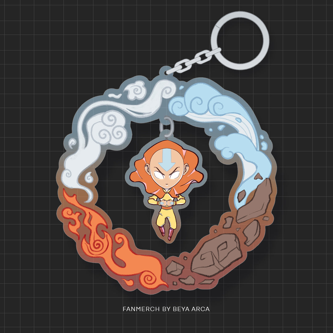 ✦ Aang Avatar State Acrylic Keychain | Avatar
